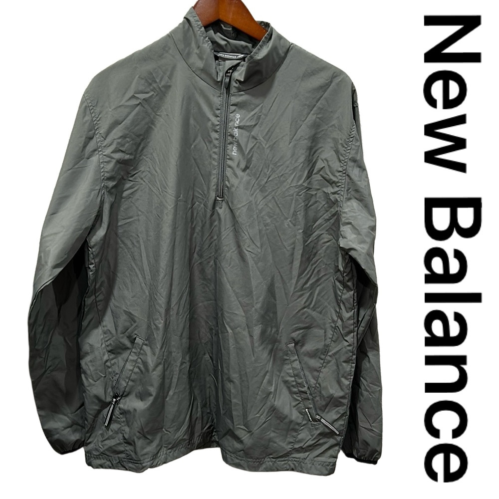 New Balance gray Top/Rain Jacket size L GUC packable..